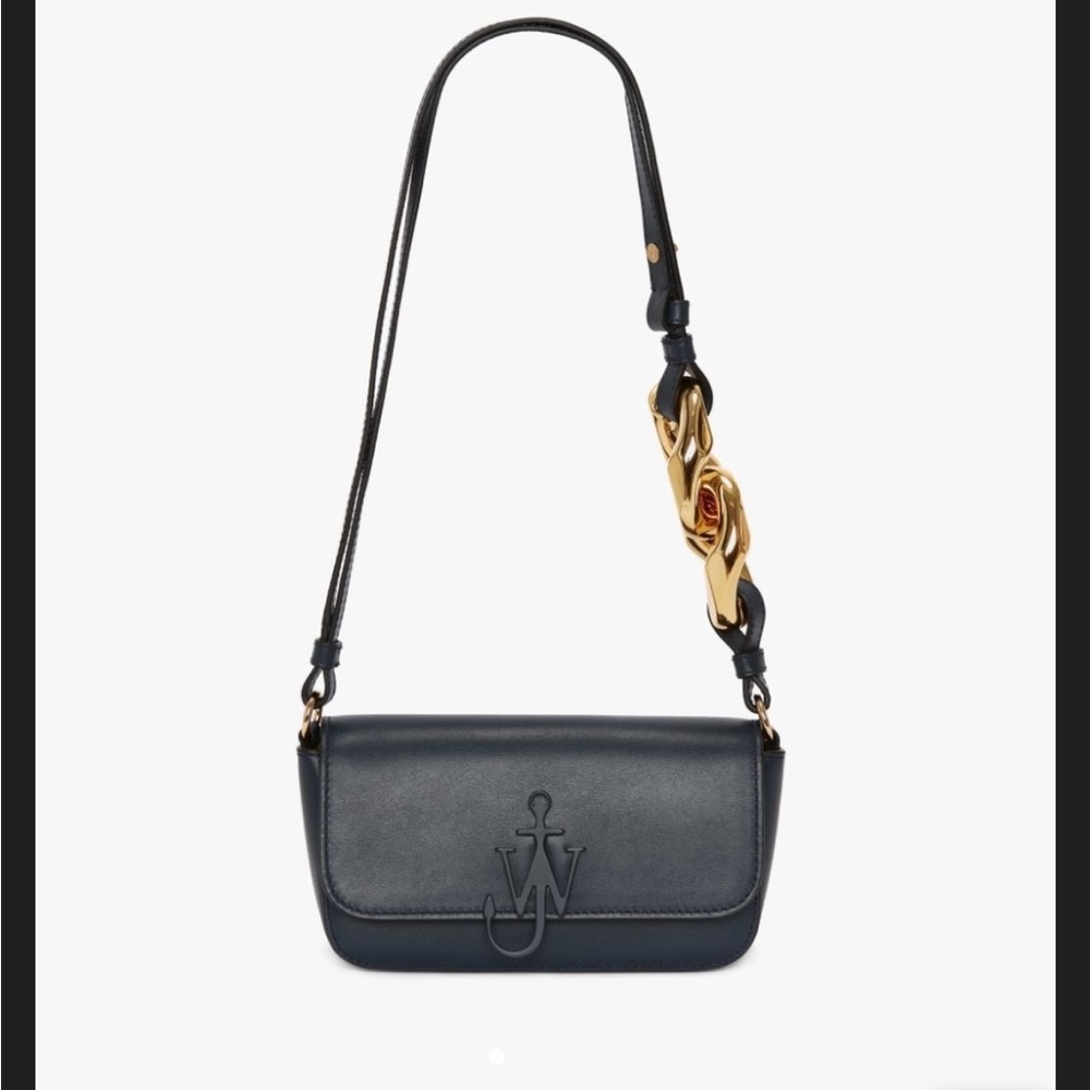 JW Anderson Navy Blue and Gold Anchor Chain Bag